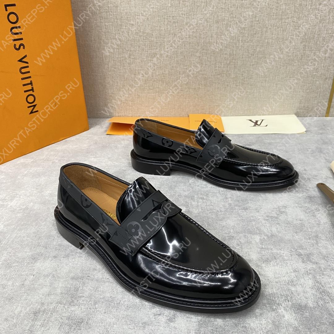 l**is V*t*n glove loafer black 1aa2dx