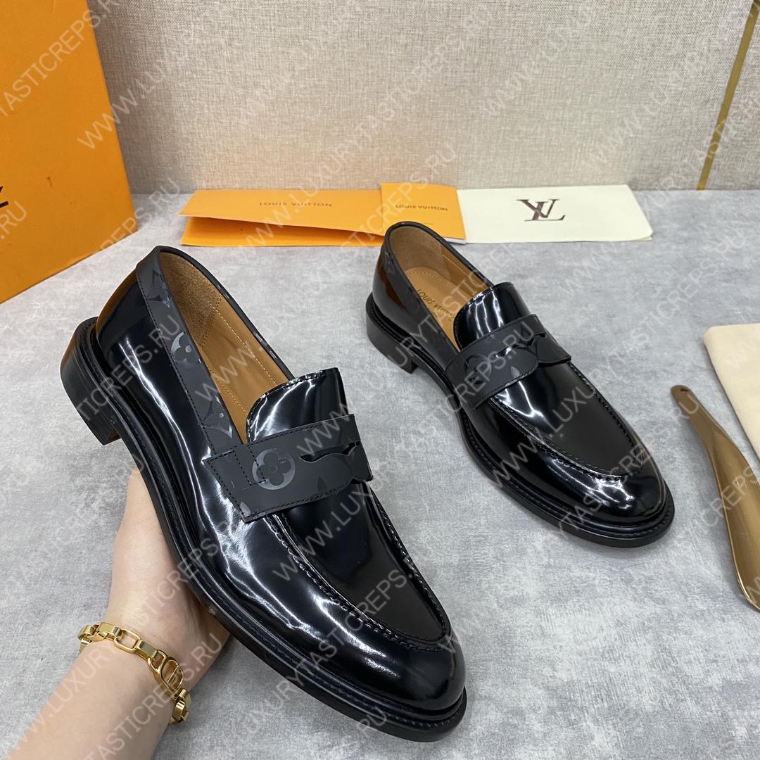 l**is V*t*n glove loafer black 1aa2dx