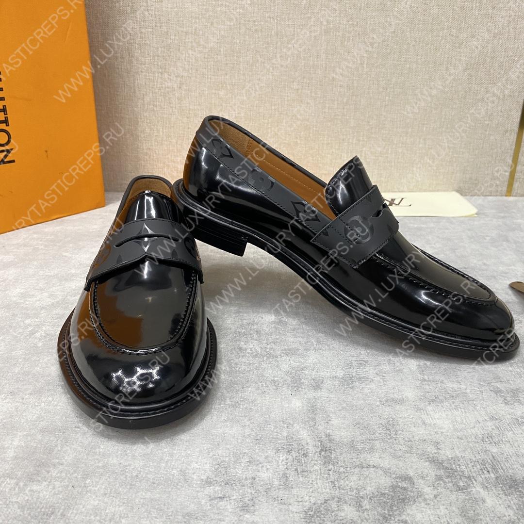 l**is V*t*n glove loafer black 1aa2dx