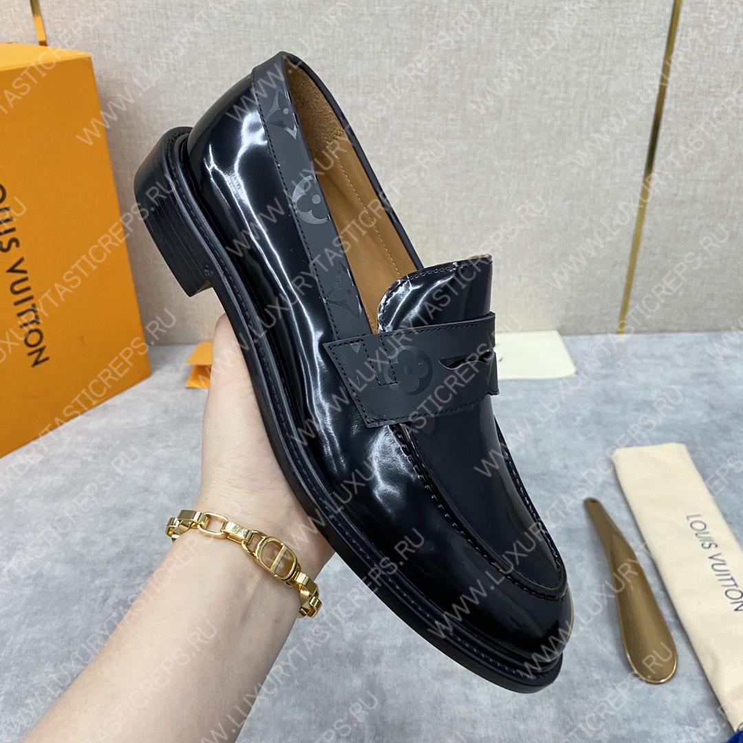 l**is V*t*n glove loafer black 1aa2dx
