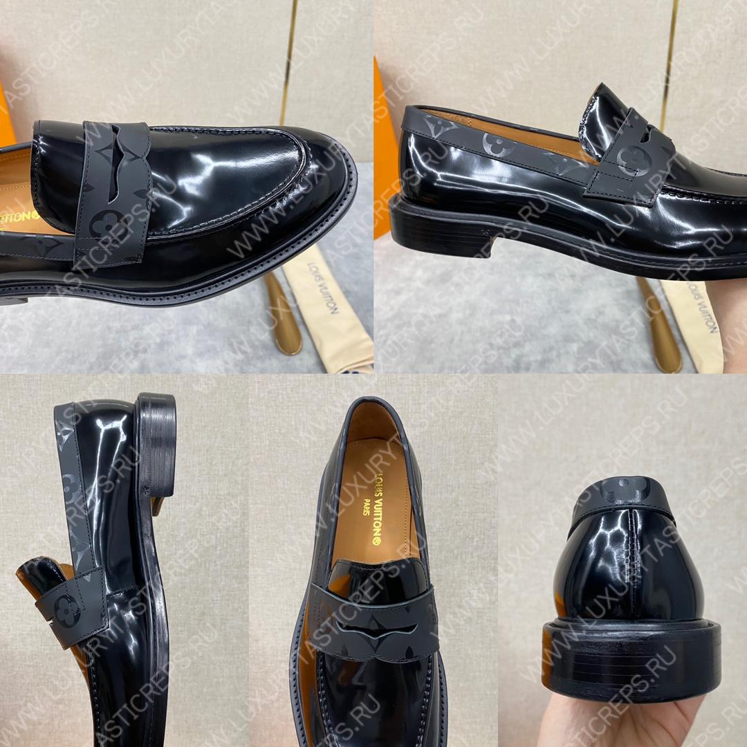 l**is V*t*n glove loafer black 1aa2dx