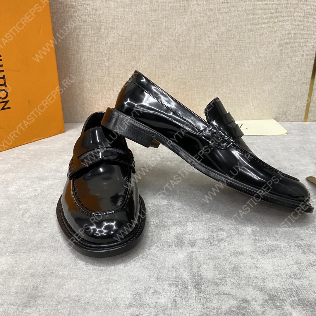 l**is V*t*n glove loafer black 1aa2dx