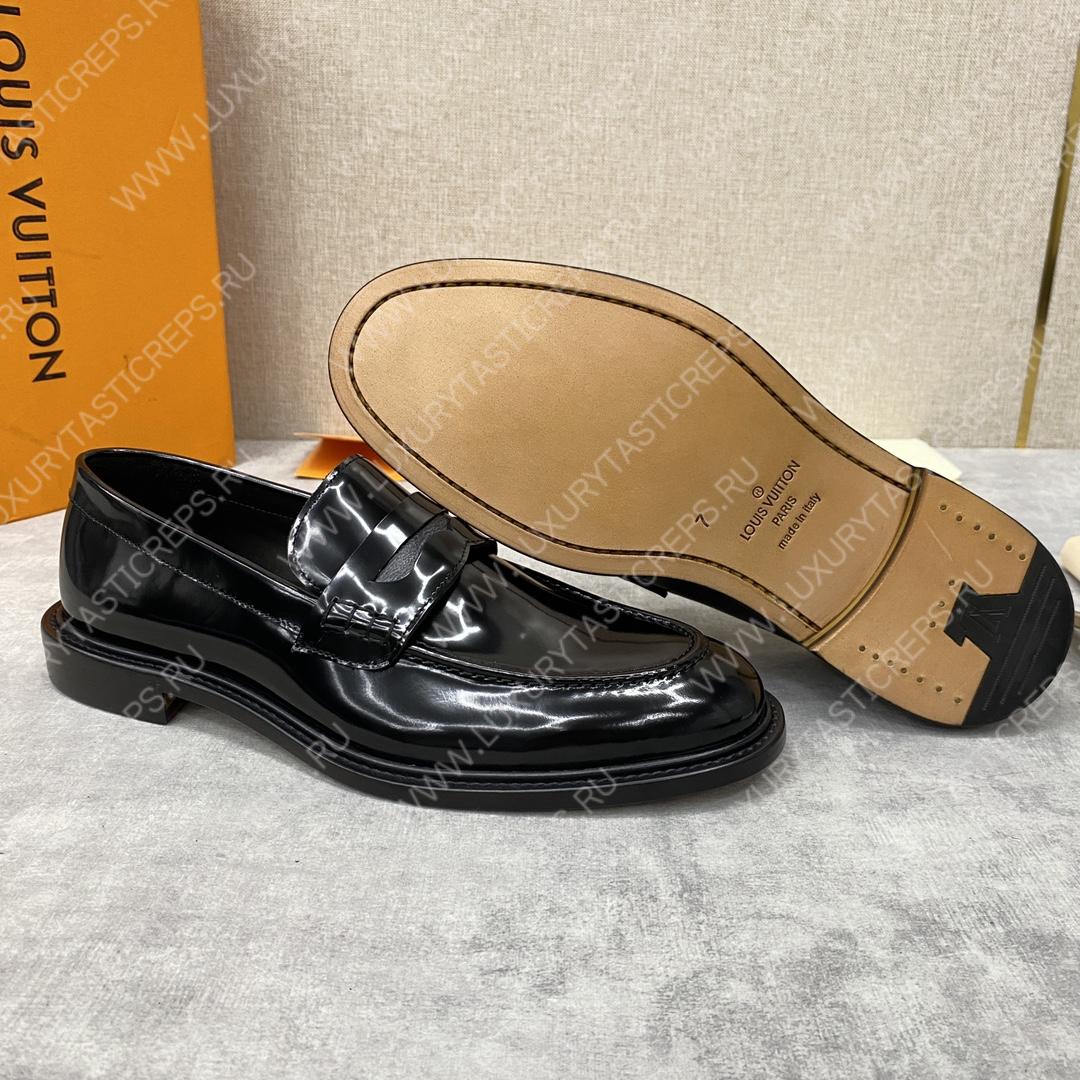 l**is V*t*n glove loafer black 1aa2dx