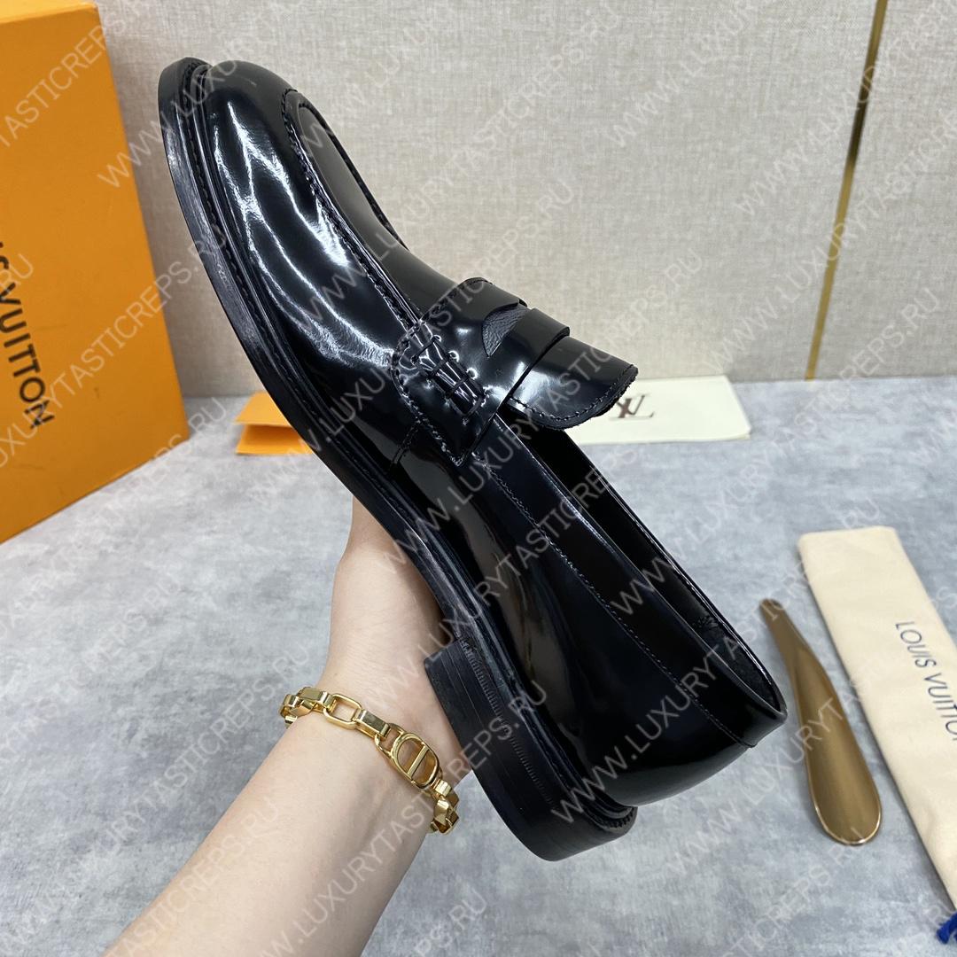 l**is V*t*n glove loafer black 1aa2dx