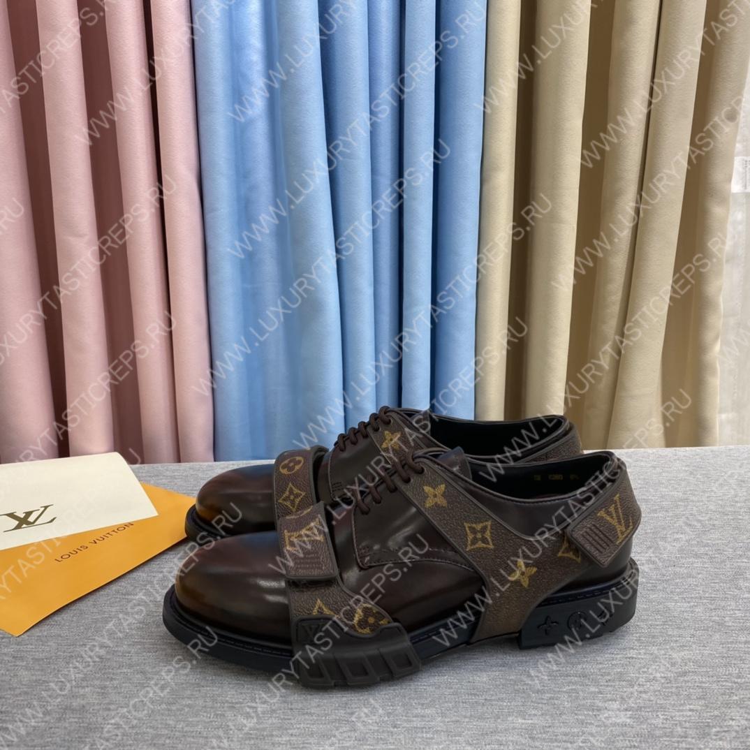 l**is V*t*n derby harness shoes brown 674591b