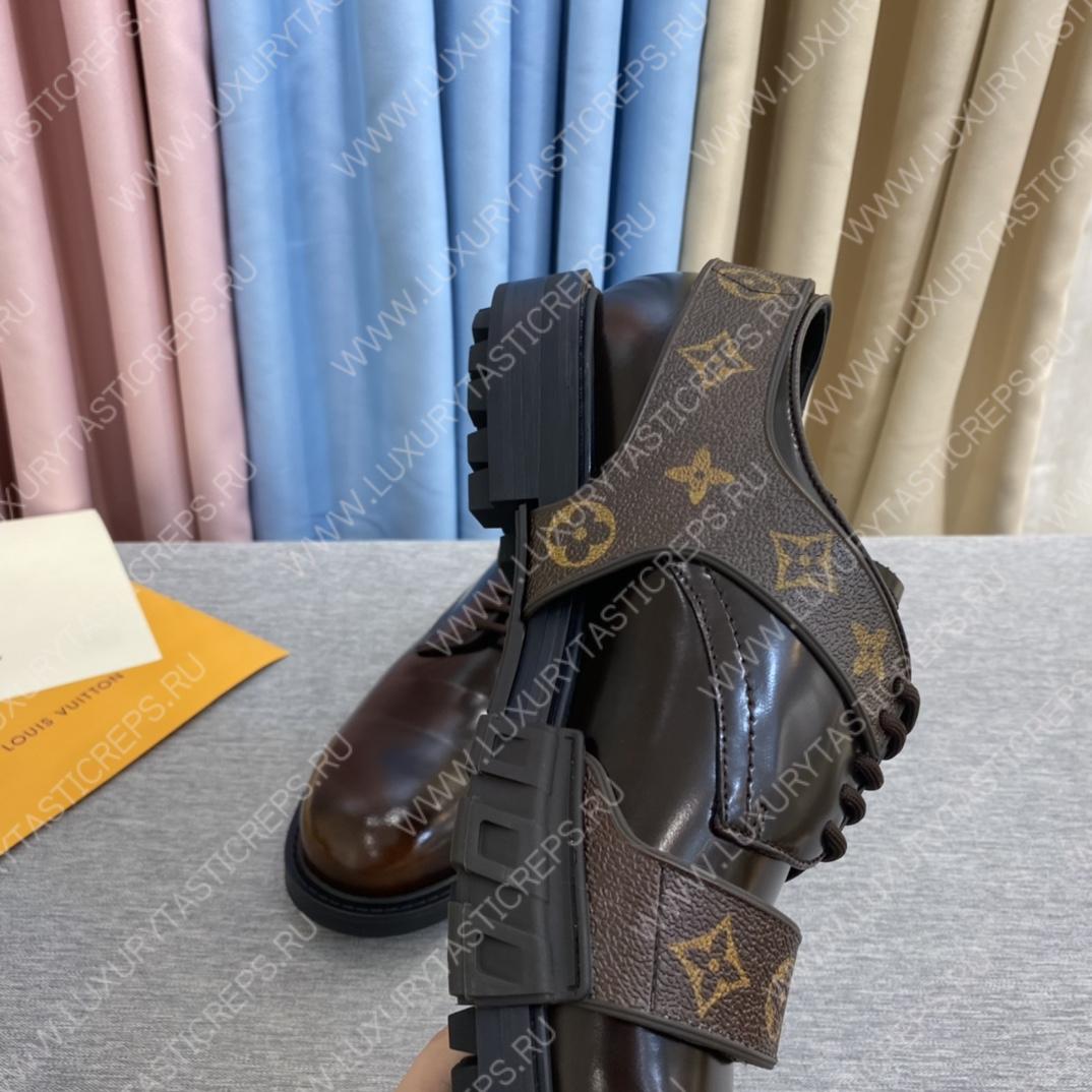 l**is V*t*n derby harness shoes brown 674591b