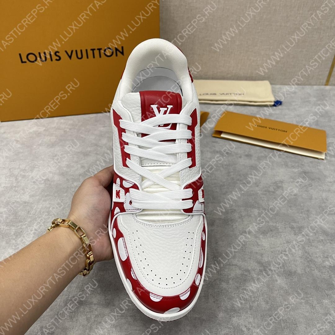 l**is V*t*n infinity dot sneakers red and white 1ab9h7
