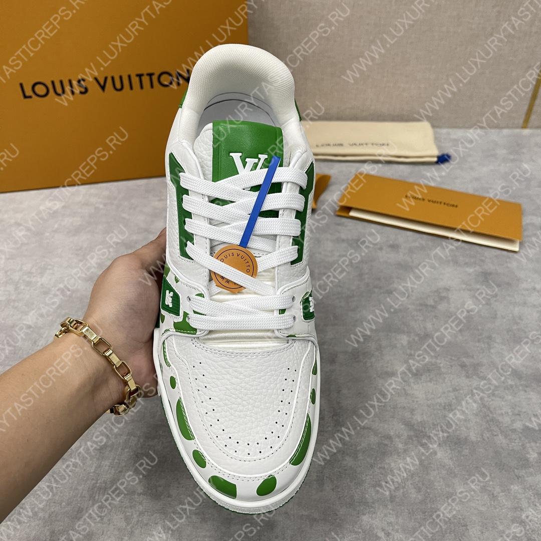 l**is V*t*n infinity dot sneakers green and white 1ab9h7