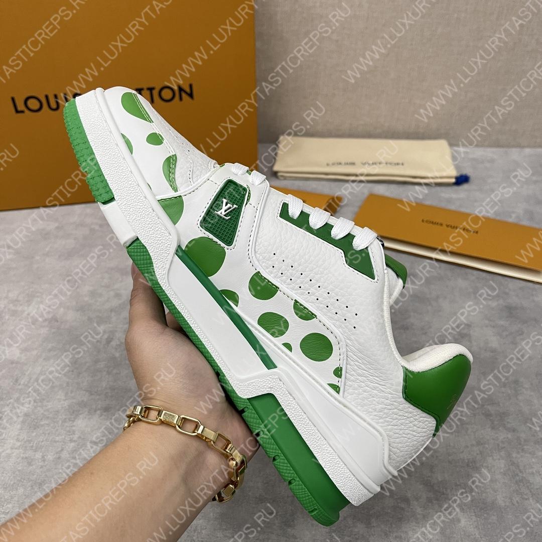 l**is V*t*n infinity dot sneakers green and white 1ab9h7