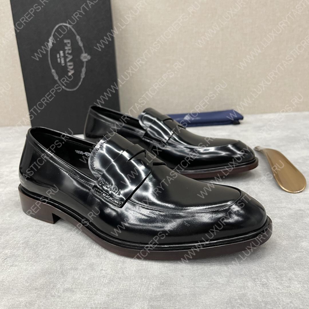 Pra*a brushed leather loafers black 2db161