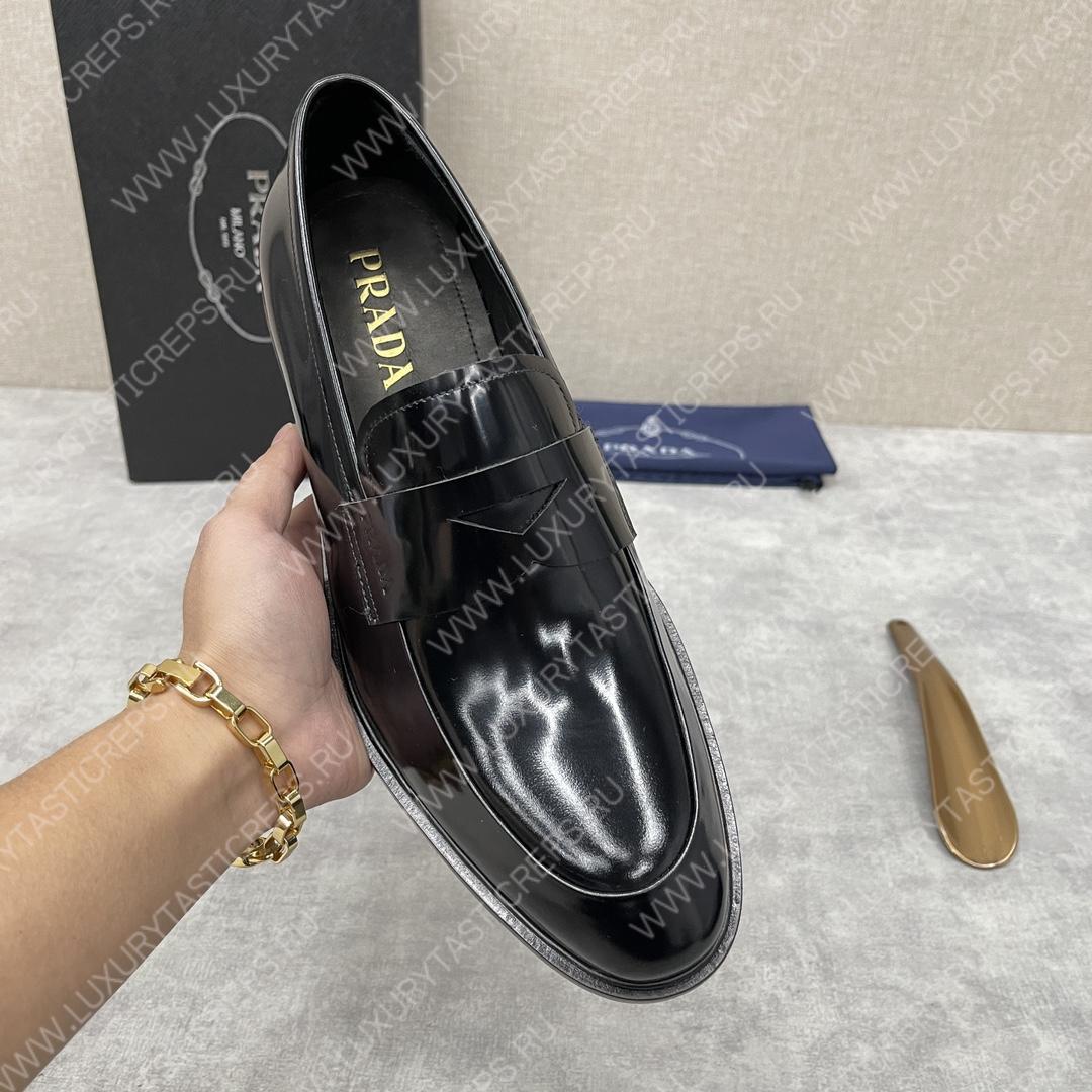 Pra*a brushed leather loafers black 2db161