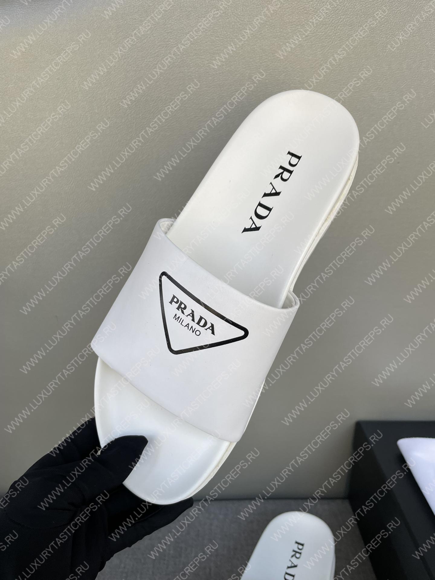 Pra*a rubber slides white 2x3085_3lkv_f0002