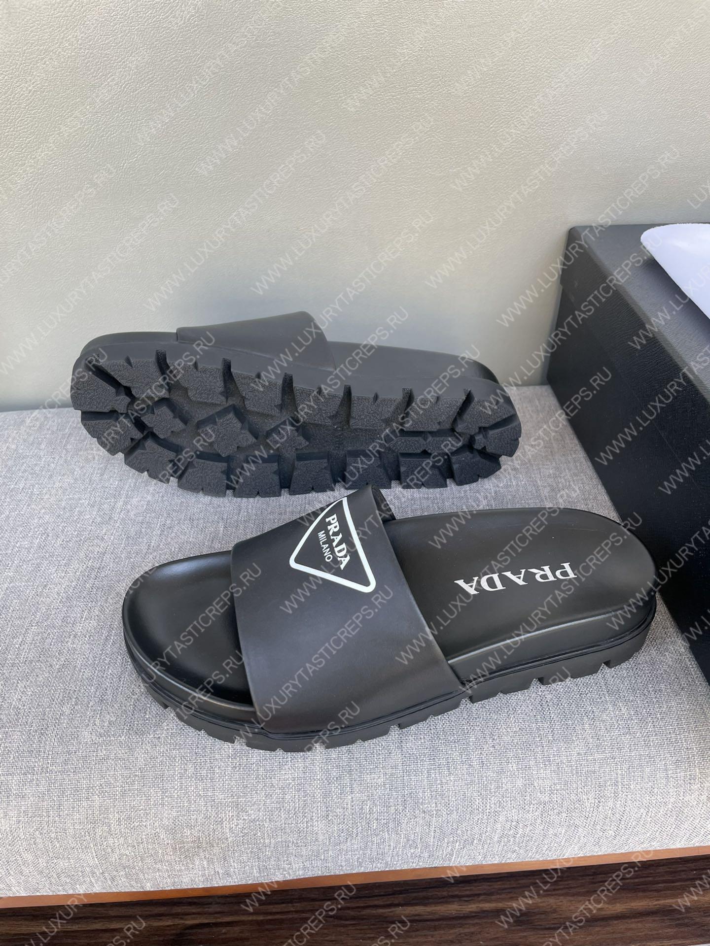 Pra*a rubber slides black 1xx626