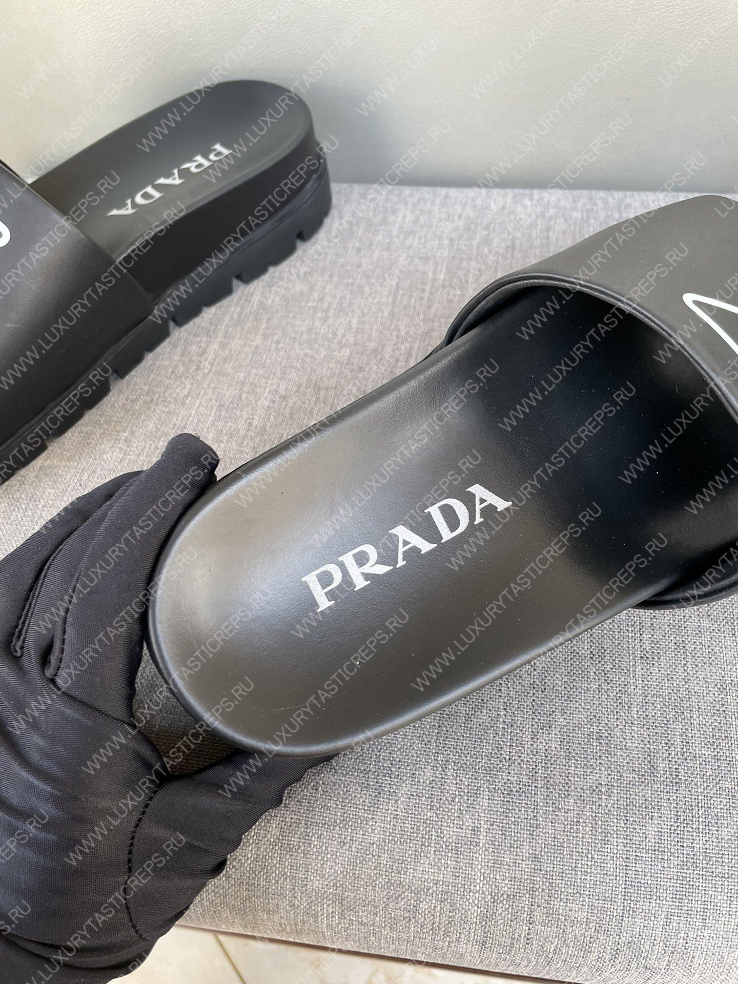 Pra*a rubber slides black 1xx626
