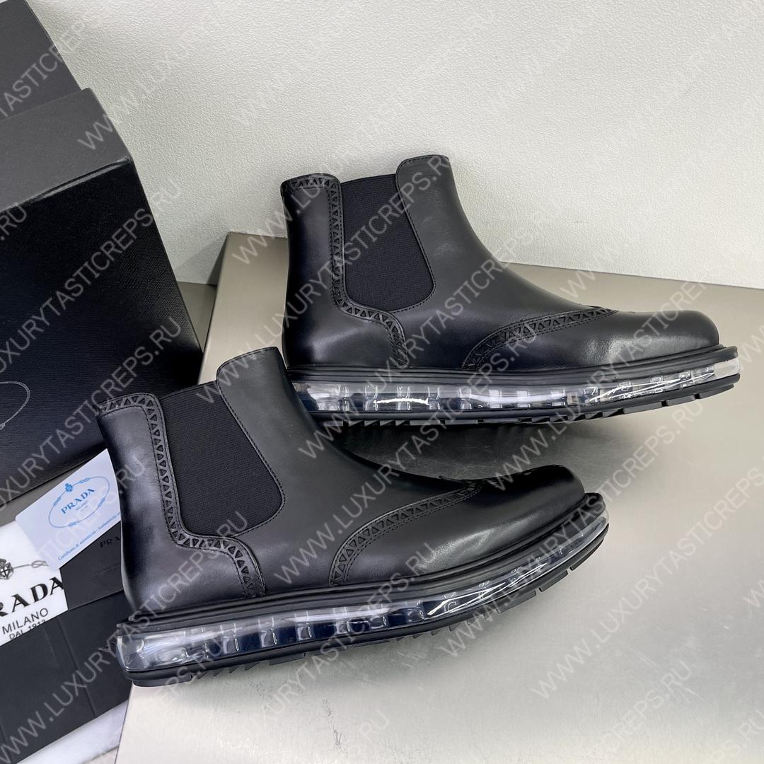 Pra*a brogue derby ankle boots black 2te127