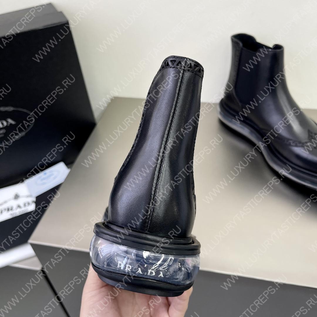 Pra*a brogue derby ankle boots black 2te127