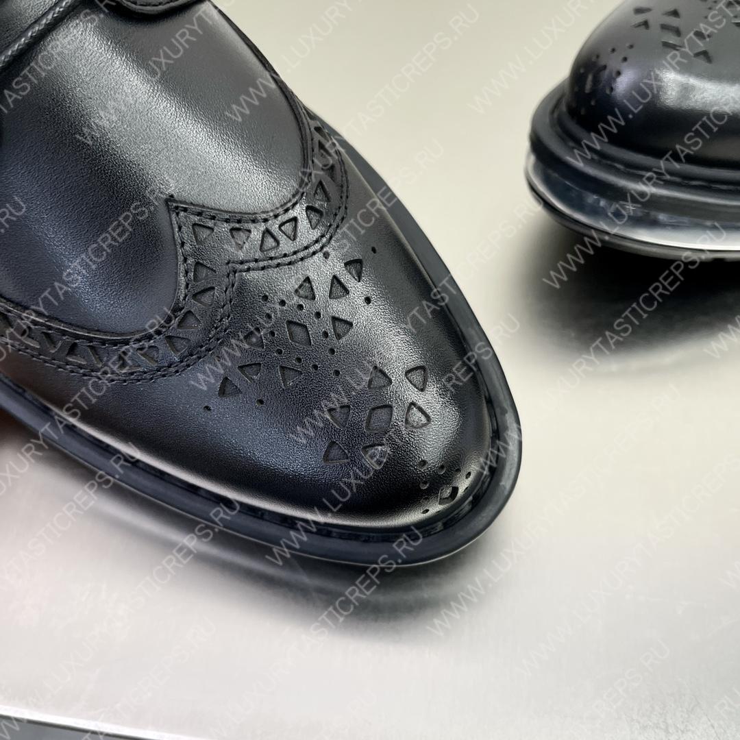 Pra*a brogue derby ankle boots black 2te127