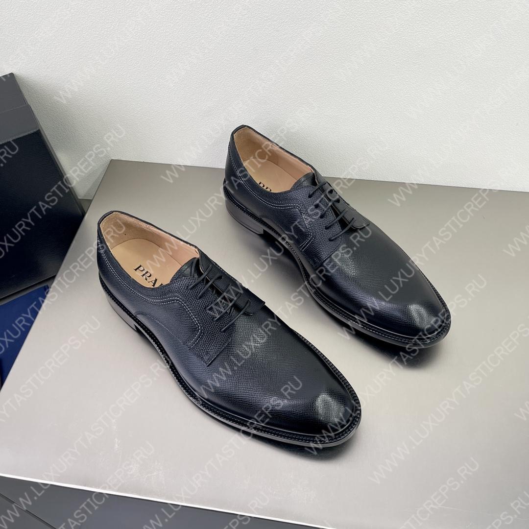 SAFFIANO DERBY SHOES BLACK 2EB174