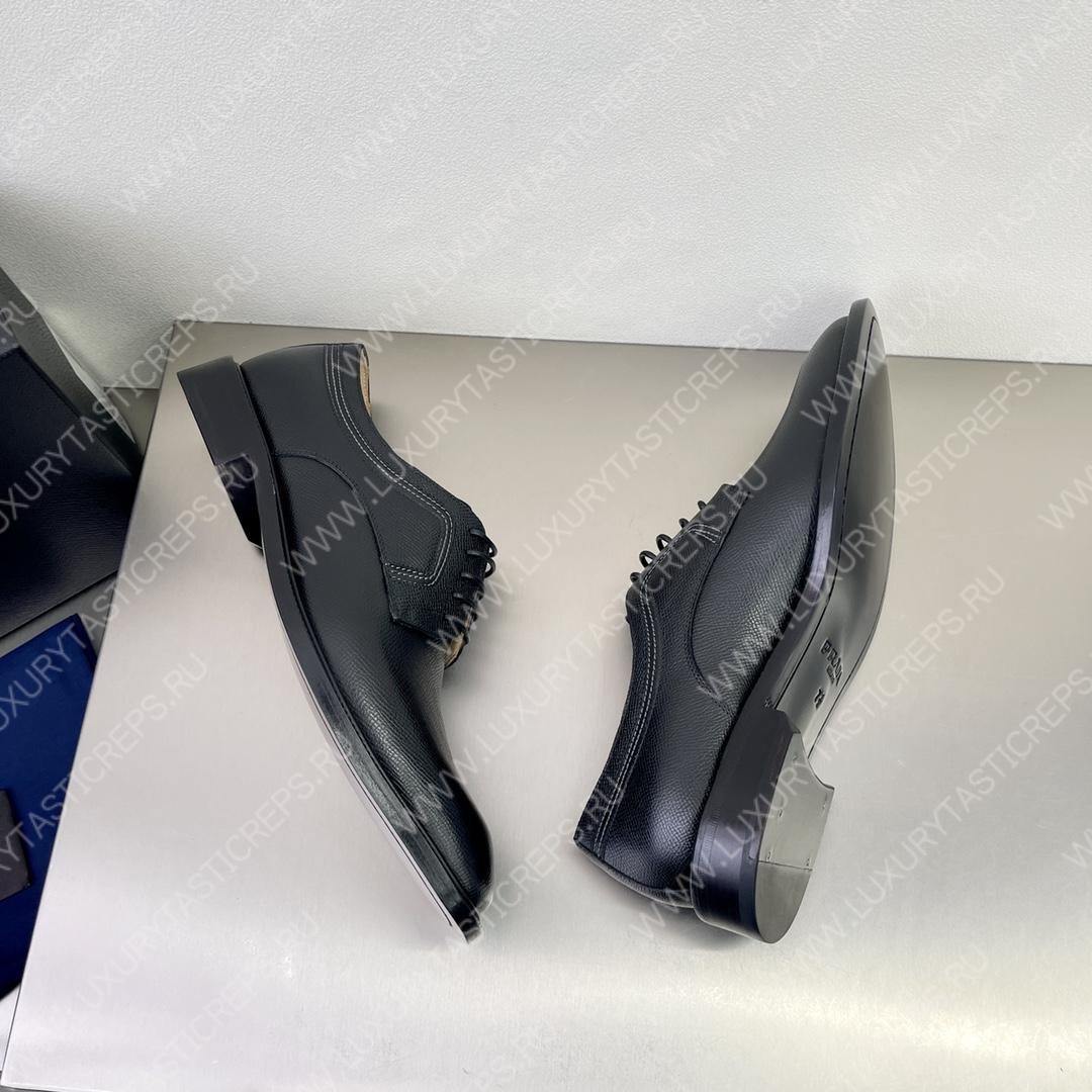SAFFIANO DERBY SHOES BLACK 2EB174