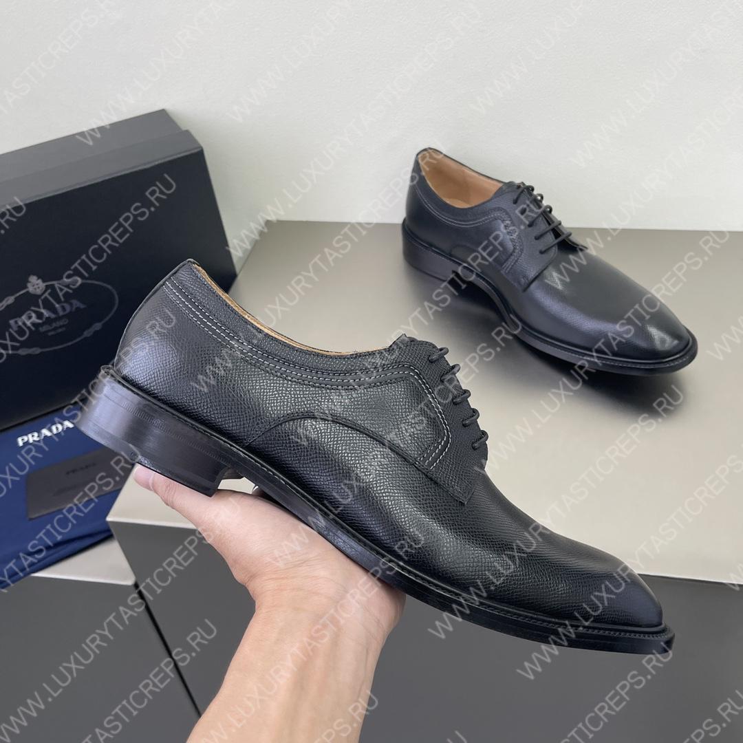 SAFFIANO DERBY SHOES BLACK 2EB174
