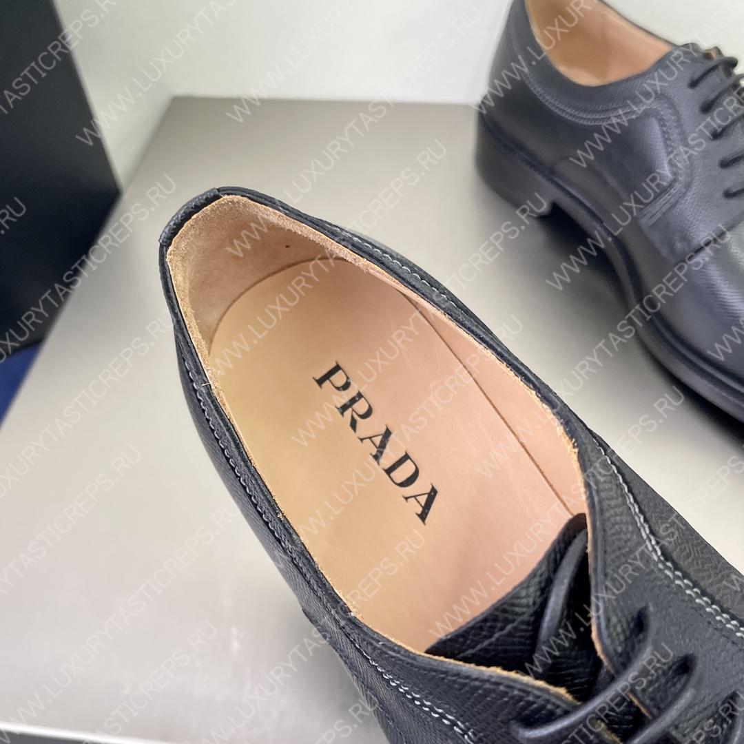 SAFFIANO DERBY SHOES BLACK 2EB174