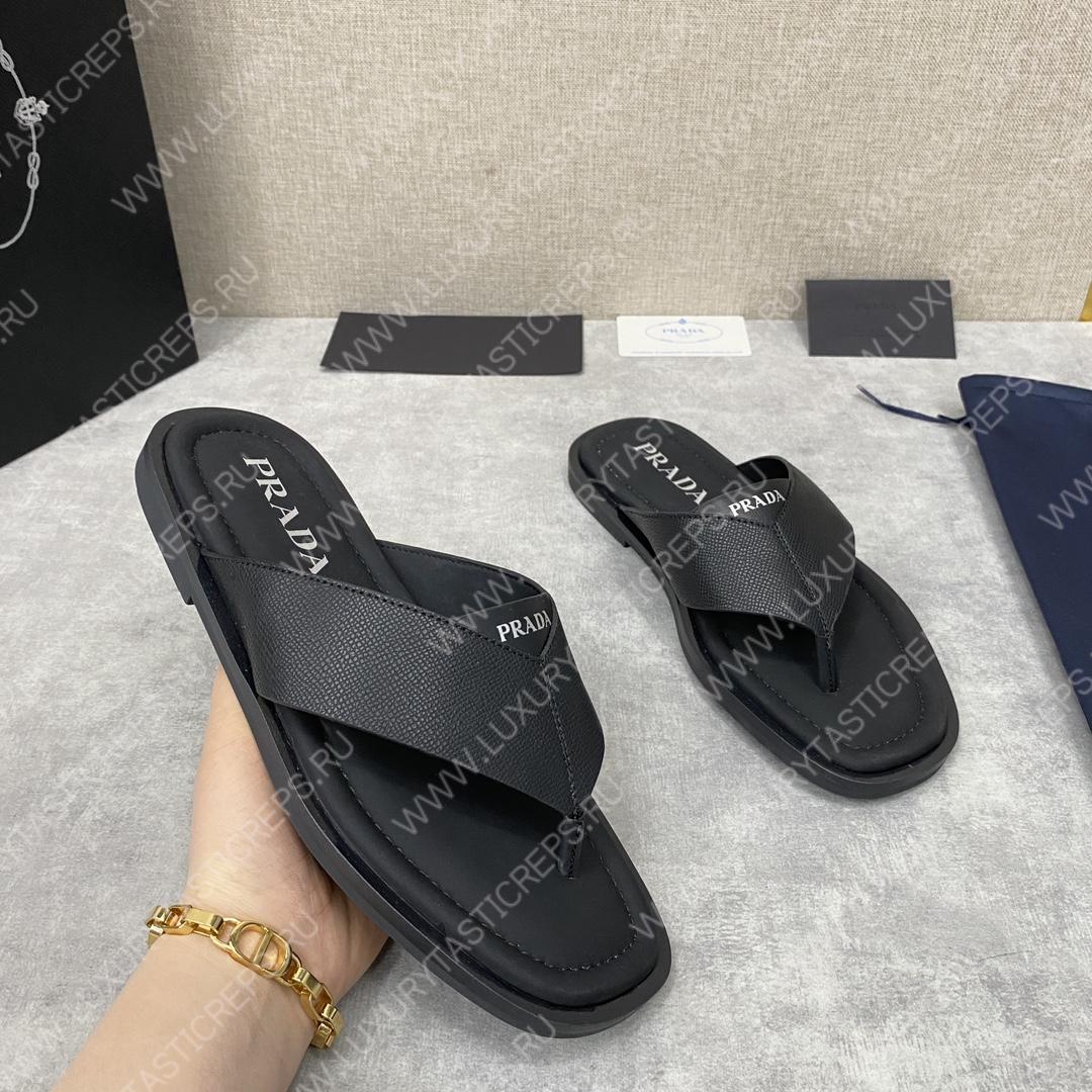 Pra*a leather sandals black 2y3028