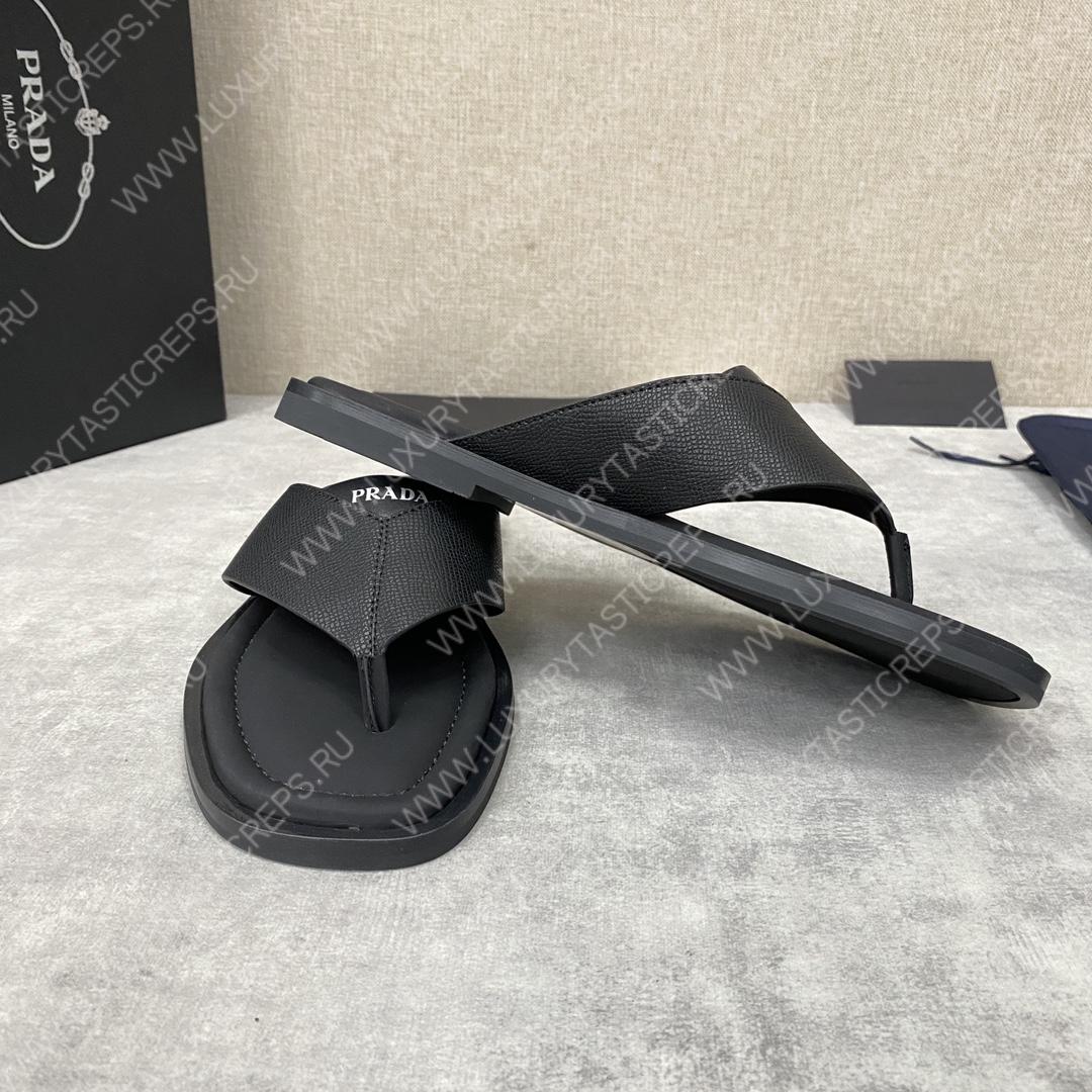 Pra*a leather sandals black 2y3028