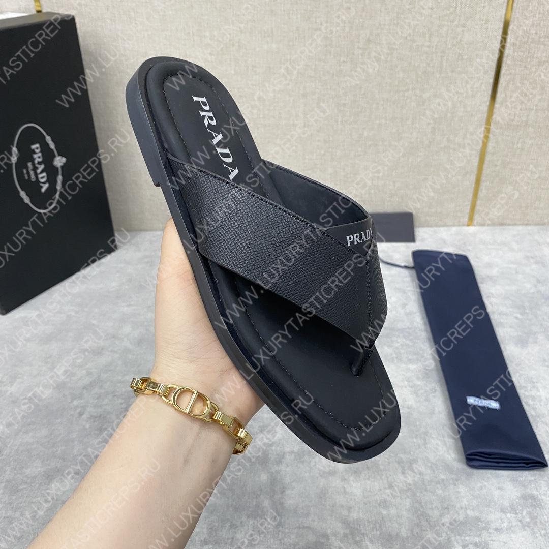 Pra*a leather sandals black 2y3028