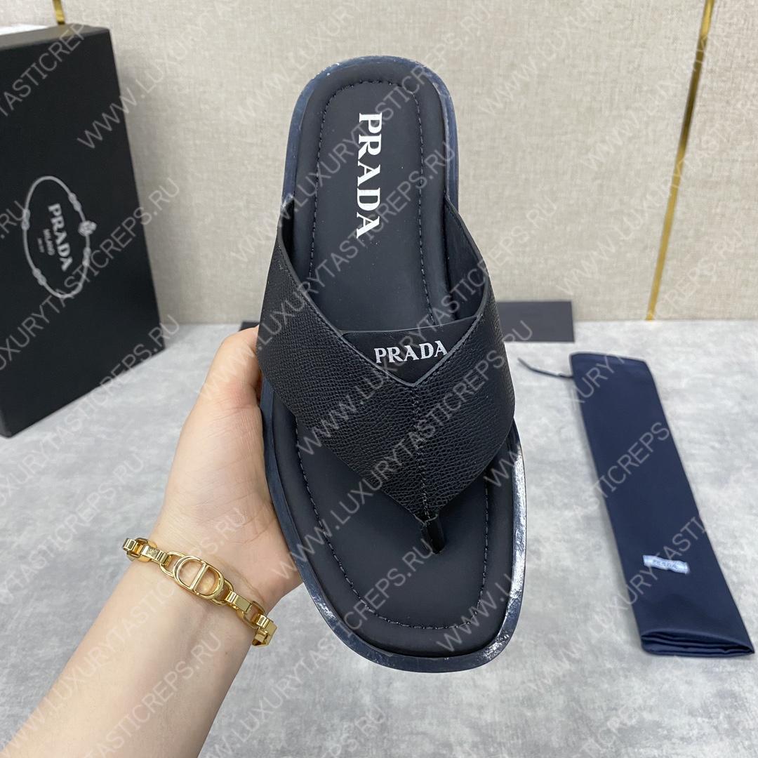 Pra*a leather sandals black 2y3028