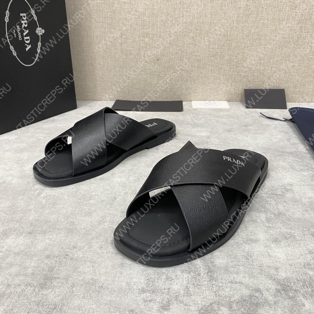 Pra*a leather sandals black 2x9928