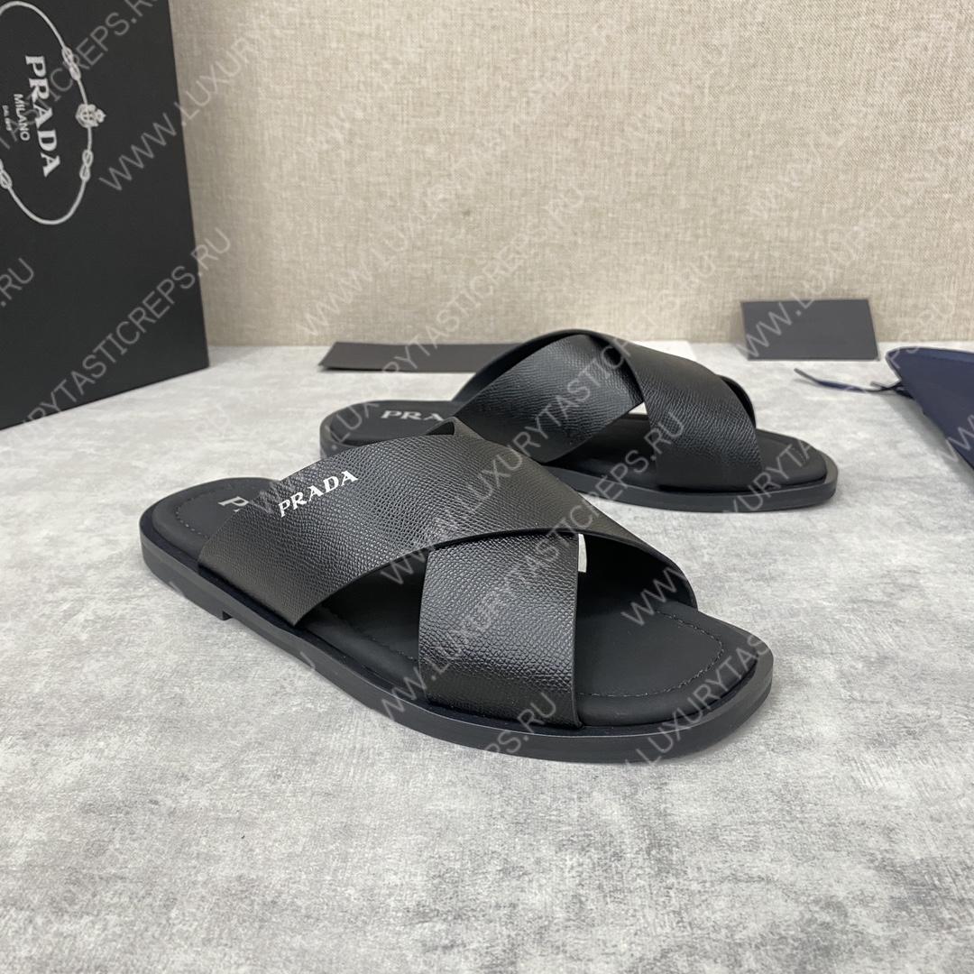 Pra*a leather sandals black 2x9928