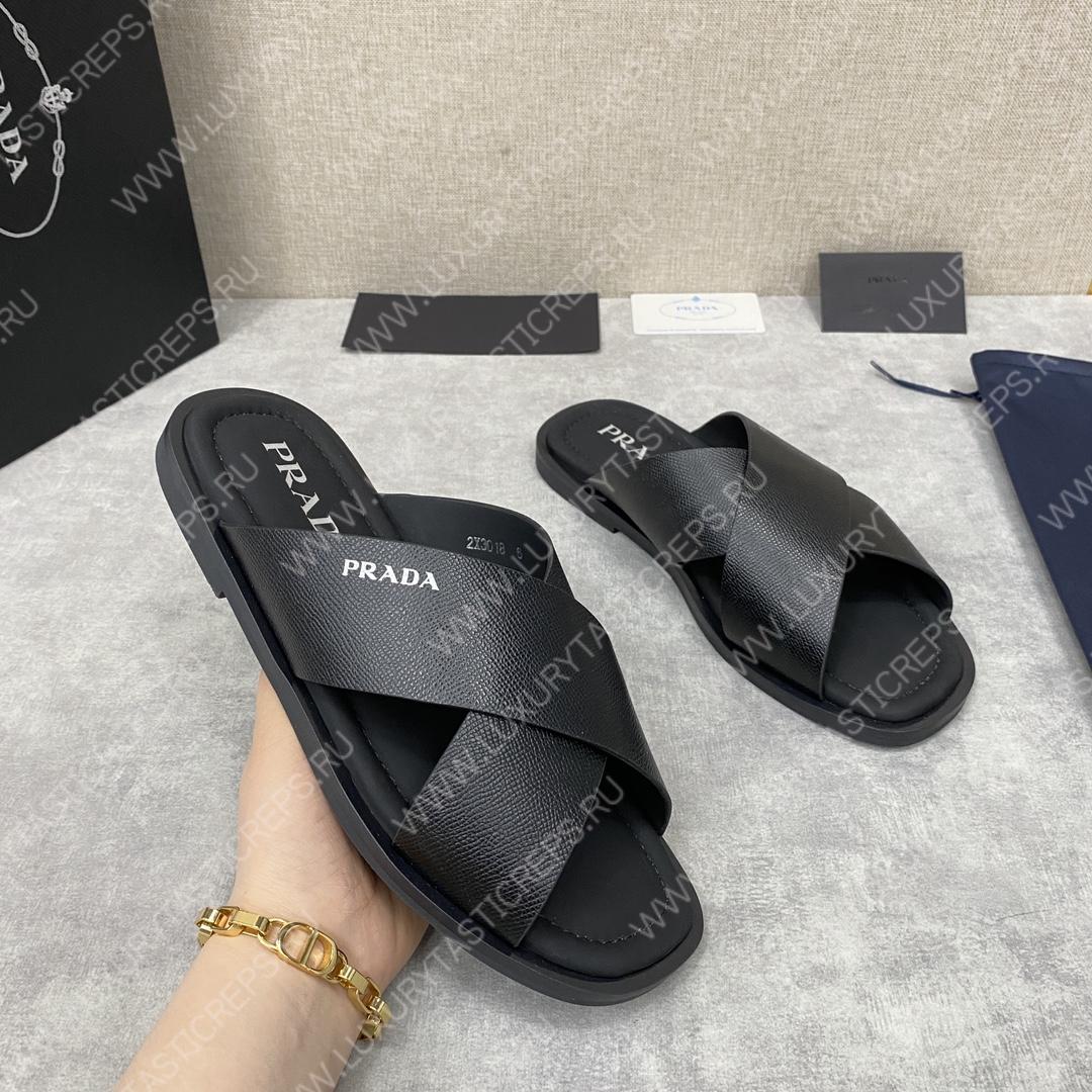Pra*a leather sandals black 2x9928