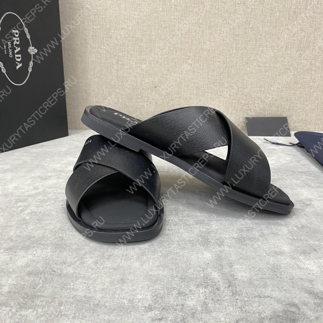 Pra*a leather sandals black 2x9928