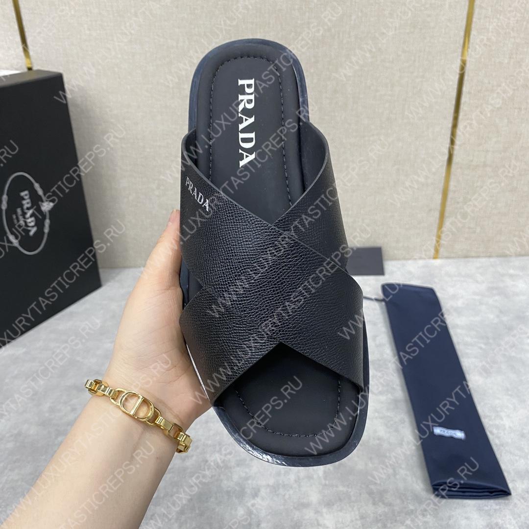 Pra*a leather sandals black 2x9928