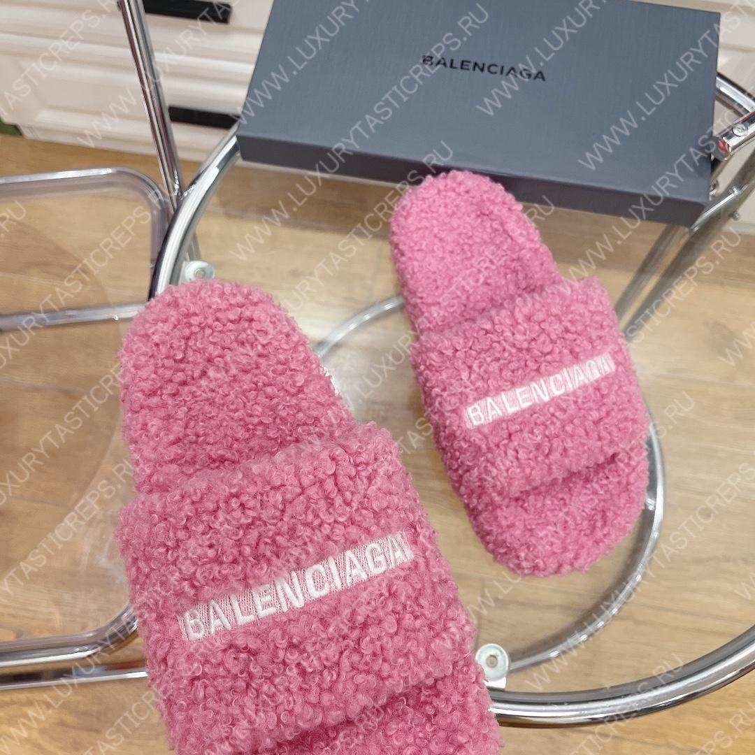 Ba*len*cia*ga furry slide pink 654261w2b411090