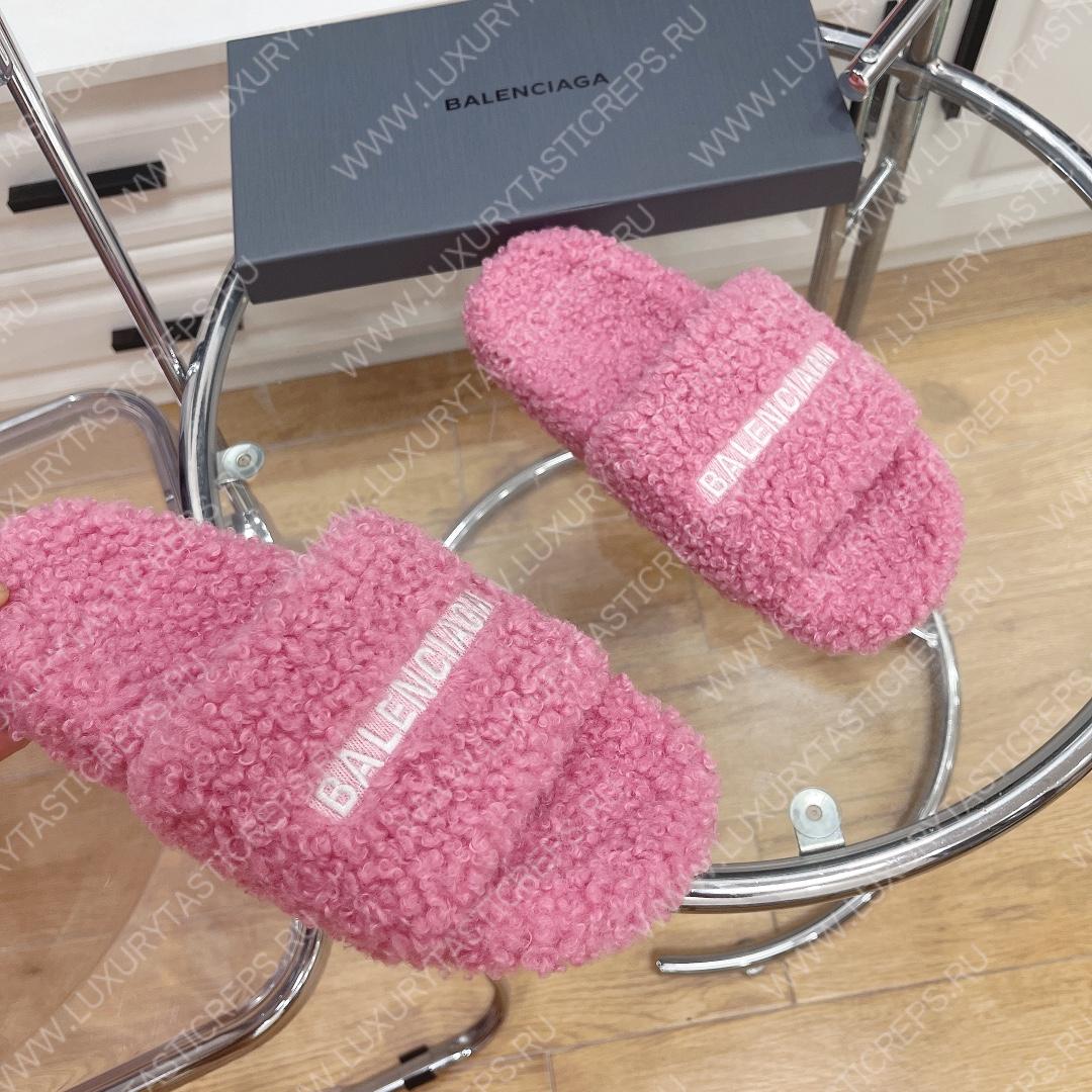 Ba*len*cia*ga furry slide pink 654261w2b411090