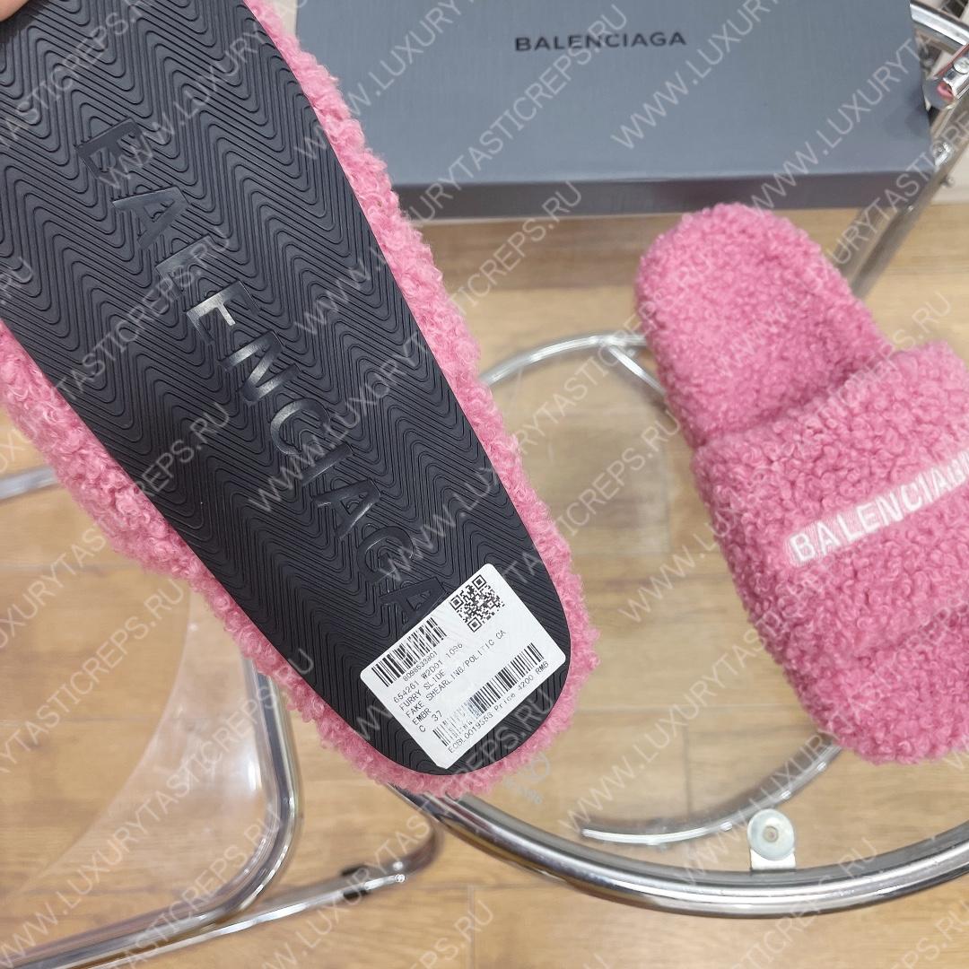 Ba*len*cia*ga furry slide pink 654261w2b411090