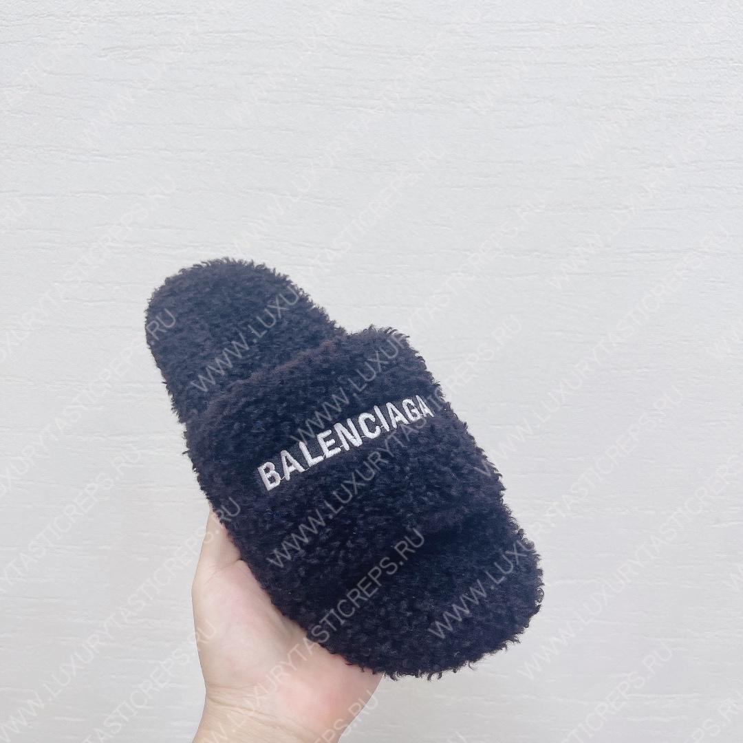 Ba*len*cia*ga furry slide black 654261w2b411090