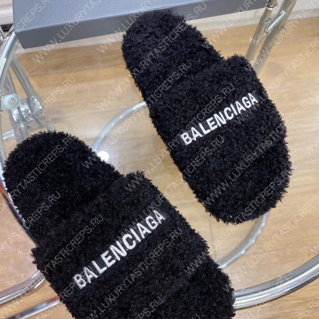 Ba*len*cia*ga furry slide black 654261w2b411090
