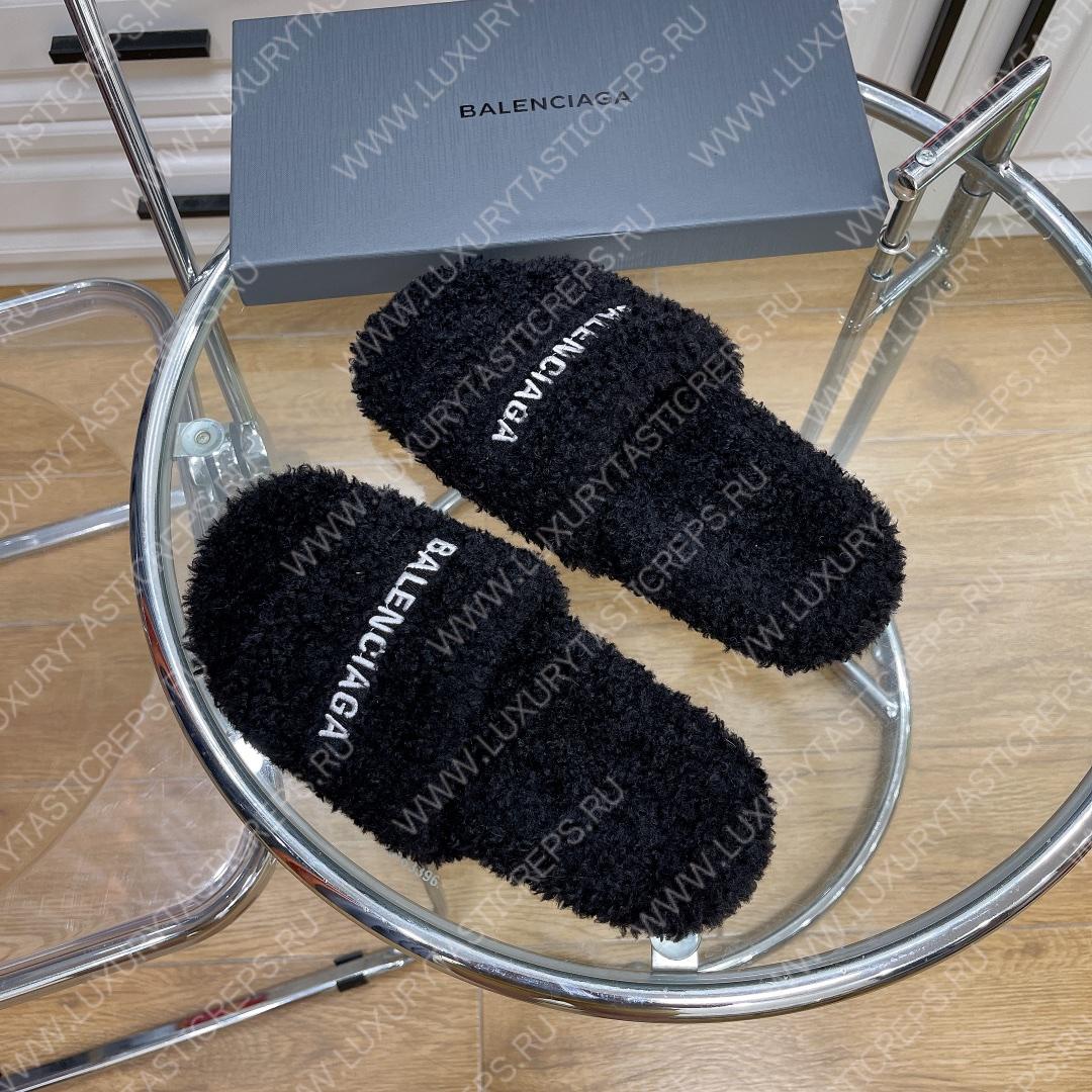 Ba*len*cia*ga furry slide black 654261w2b411090