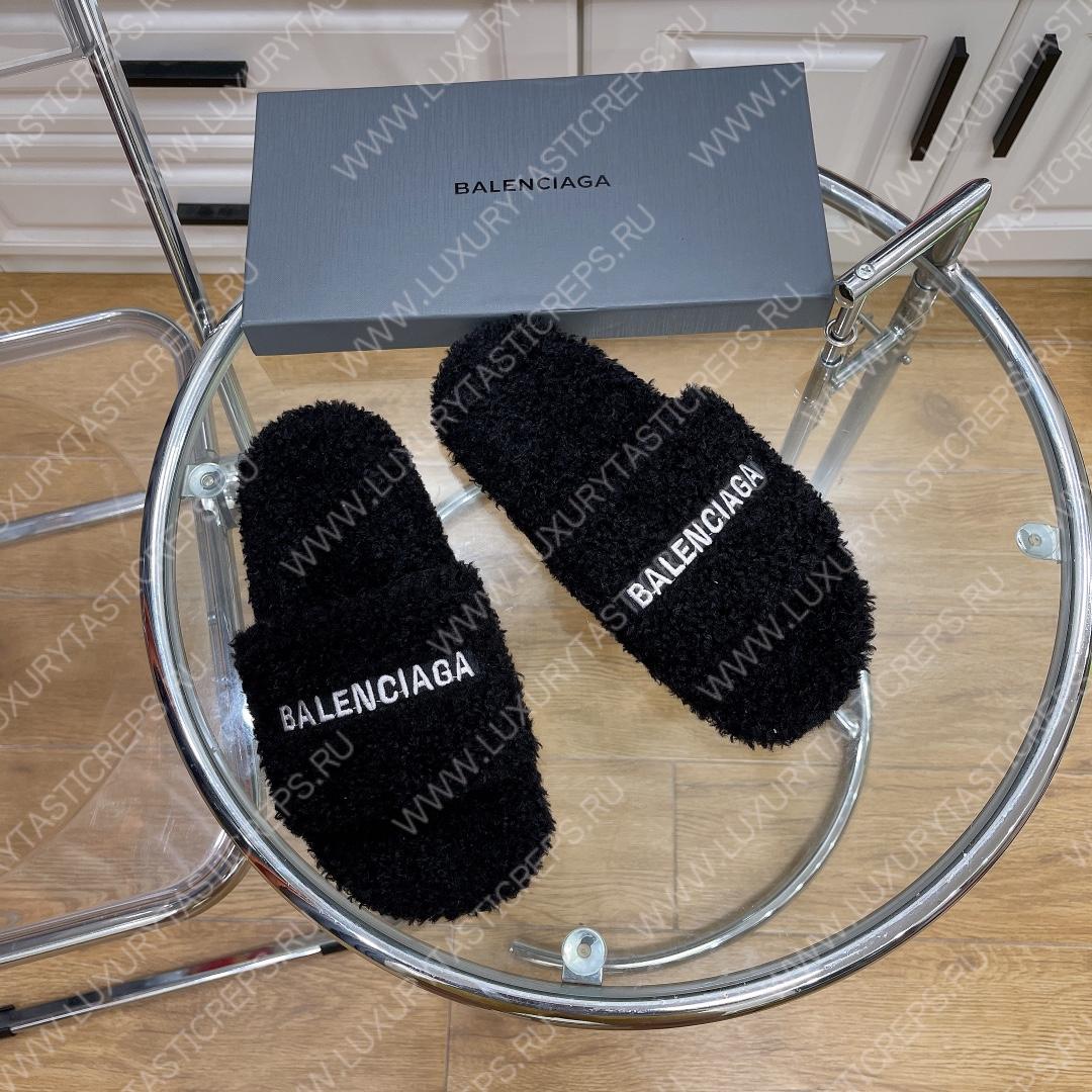 Ba*len*cia*ga furry slide black 654261w2b411090