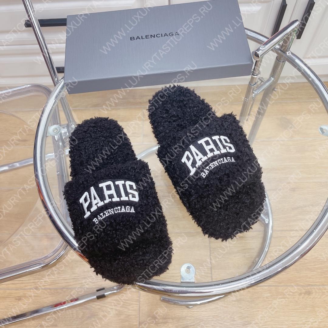 Ba*len*cia*ga furry slide black 654261w2b411090