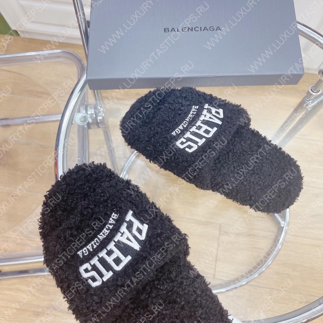 Ba*len*cia*ga furry slide black 654261w2b411090