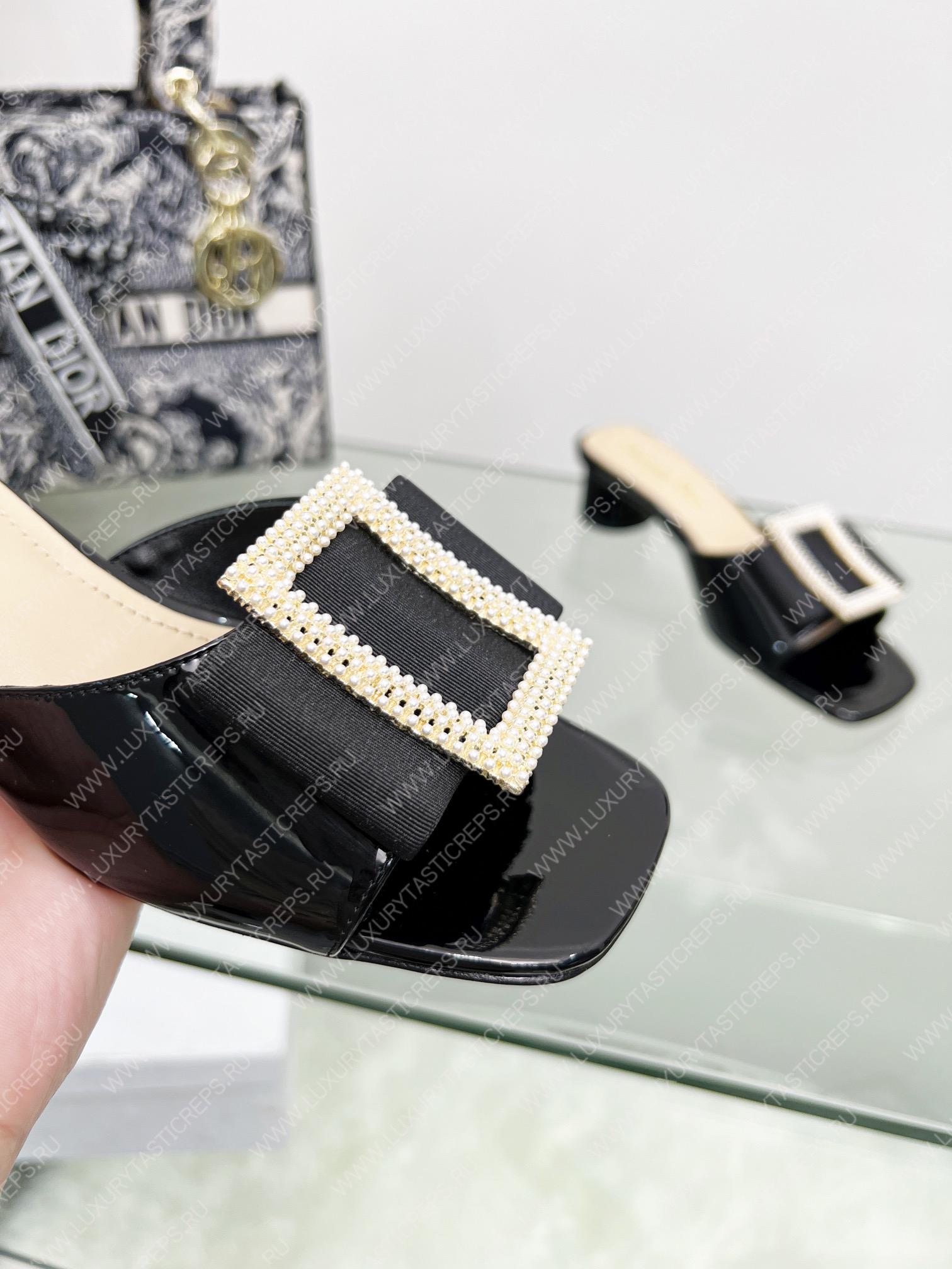 D*or idylle heeled slide black kcq768cst