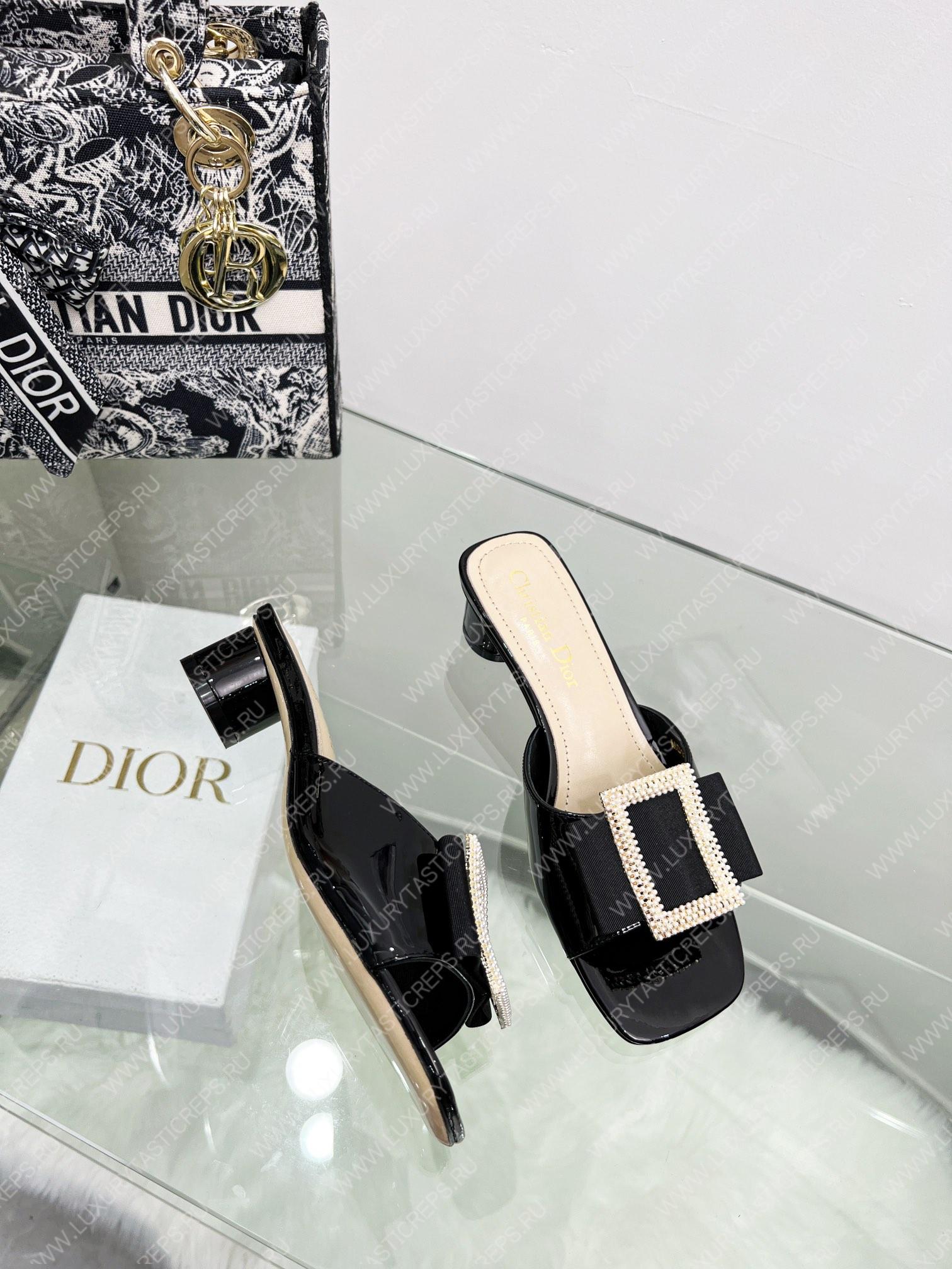 D*or idylle heeled slide black kcq768cst