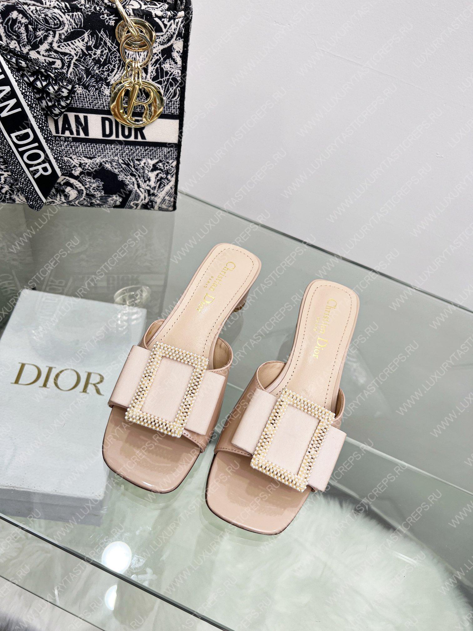 D*or idylle heeled slide nude kcq768cst