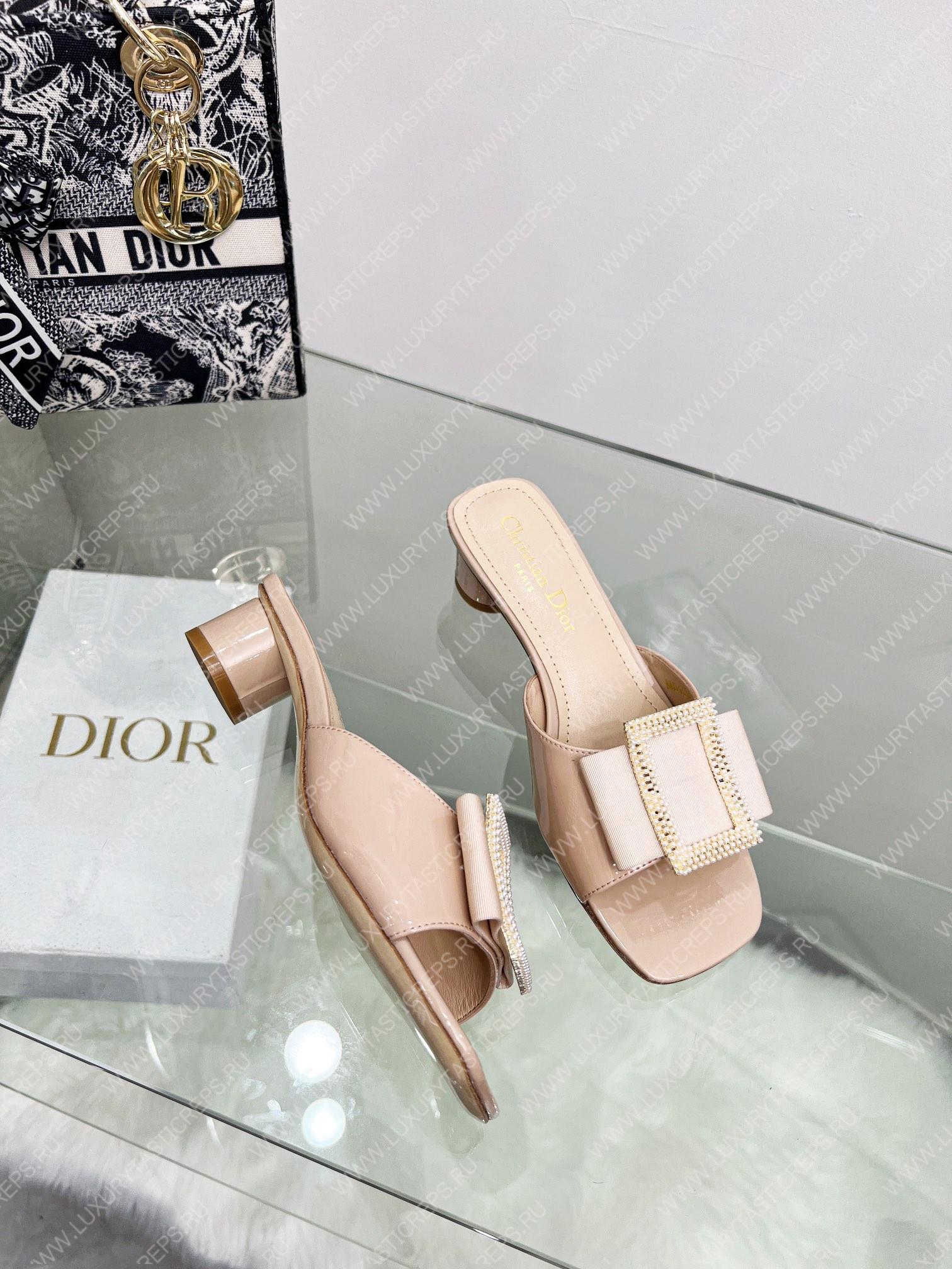 D*or idylle heeled slide nude kcq768cst