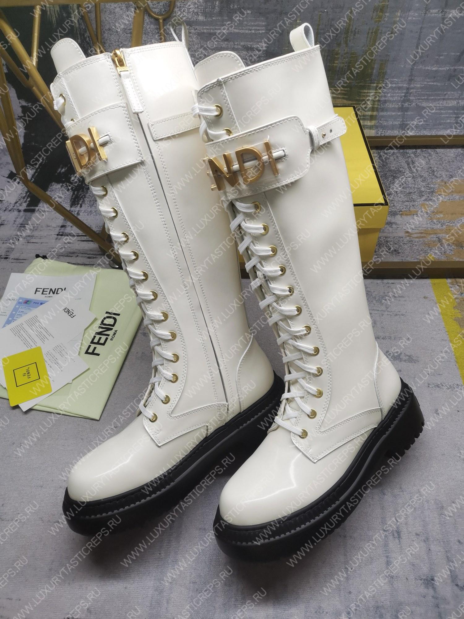F**di F**digraphy biker boots white 8t8355aky6f1h1k
