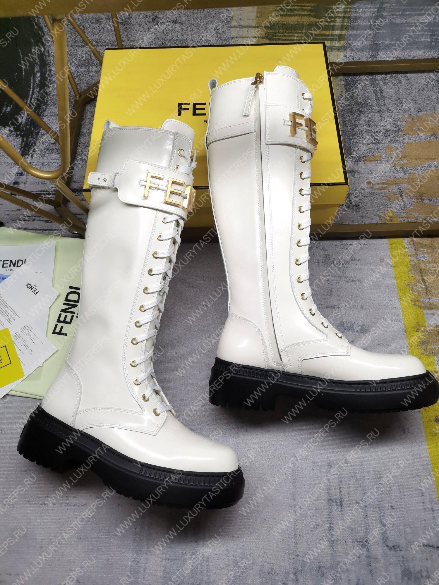 F**di F**digraphy biker boots white 8t8355aky6f1h1k