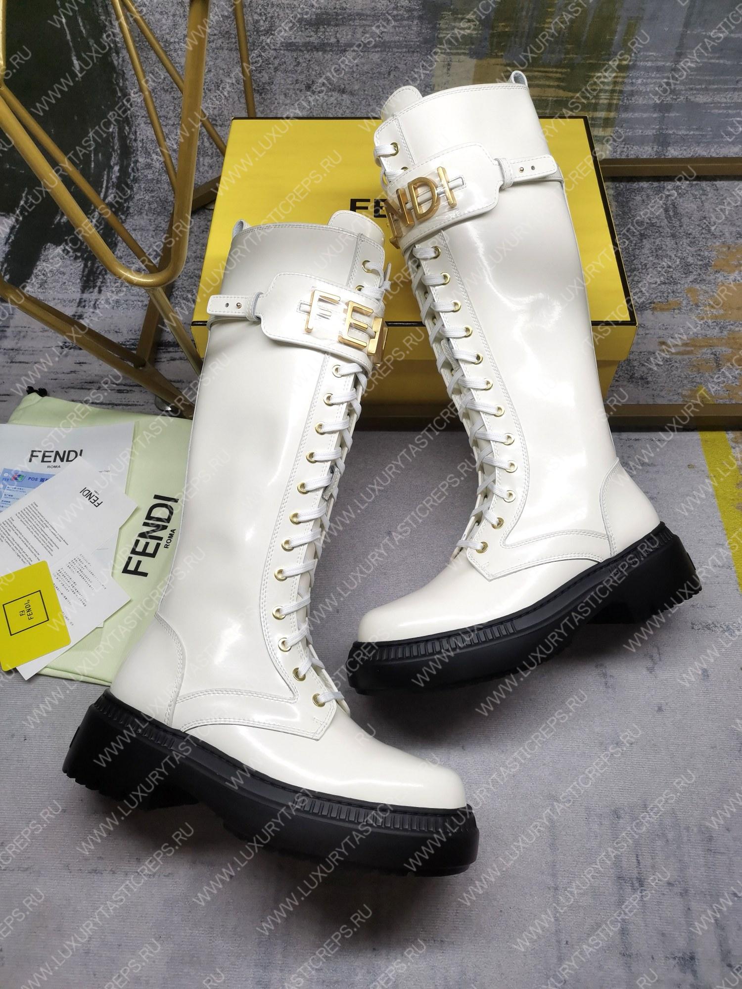 F**di F**digraphy biker boots white 8t8355aky6f1h1k
